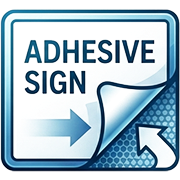Self-adhesive signs