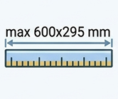 Großformatige Ausführungen bis zu 600 x 295 mm